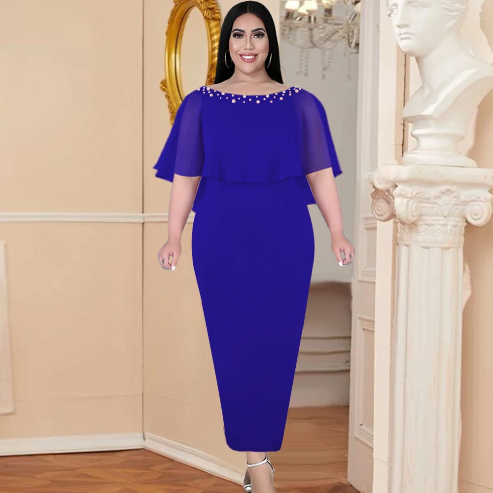 Pink Dresses for Women Elegant Cape Sleeve High Waist Beads Long Dress Classy Birthday Evening Cocktail Party Large Size 4XL 5XL
Pink Dresses for Women Elegant Cape Sleeve High Waist Beads Long Dress Classy Birthday Evening Cocktail Party Large Size 4XL 5XL