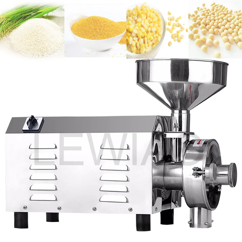 

2200W Commercial Grains Herbal Cereals Dry Food Grinder Electric Flour Powder Machine Grain Mill Crusher Grinding Machine