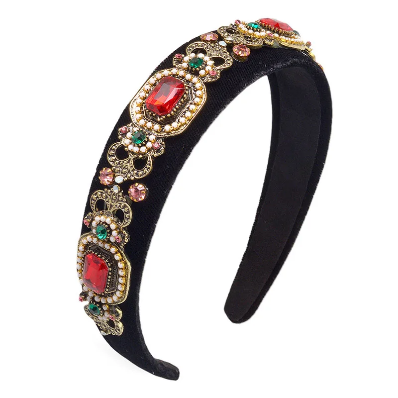 Fashion Colorful Rhinestones Pearl Headbands for Women Wide-side Flannel Tide Catwalk Headband Luxury Adult Hair Accessories 
Fashion Colorful Rhinestones Pearl Headbands for Women Wide-side Flannel Tide Catwalk Headband Luxury Adult Hair Accessories