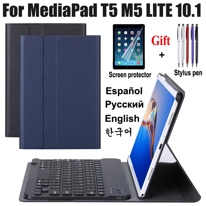 Чехол с Bluetooth клавиатурой для Huawei Mediapad T5 M5 Lite 10,1, кожаный чехол-книжка с клавиатурой
Чехол с Bluetooth клавиатурой для Huawei Mediapad T5 M5 Lite 10,1, кожаный чехол-книжка с клавиатурой