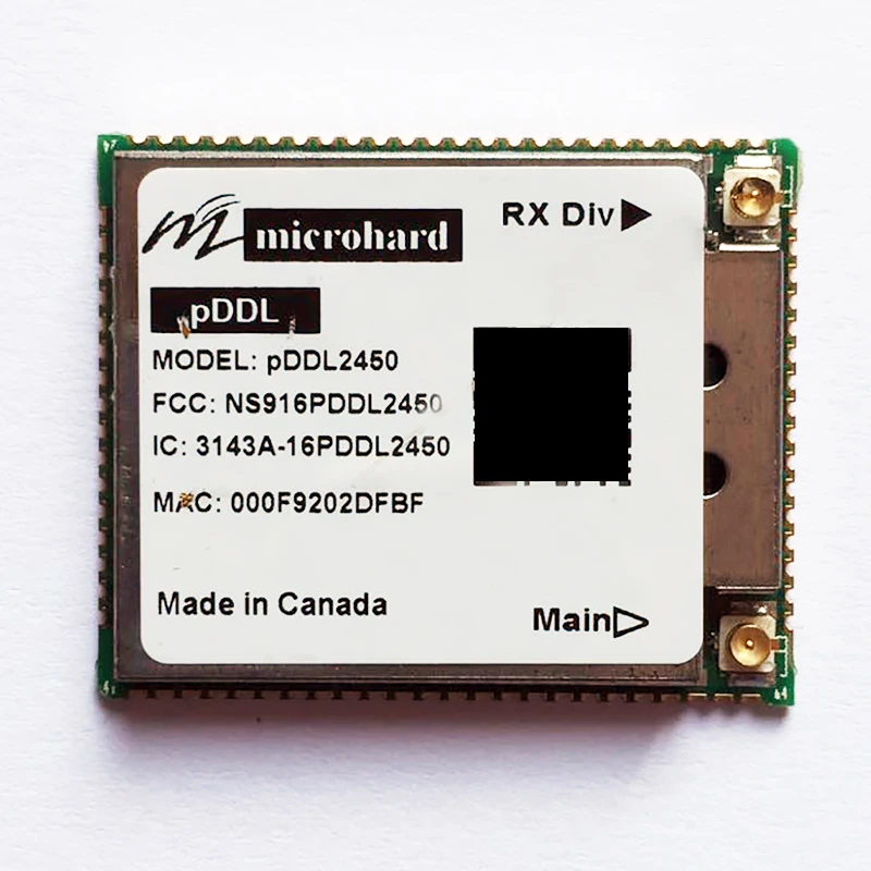 Microhard PDDL2450 Wireless Image and Data Transmission Integrated Module 1W High Power 2.4g General Frequency Band
Microhard PDDL2450 Wireless Image and Data Transmission Integrated Module 1W High Power 2.4g General Frequency Band