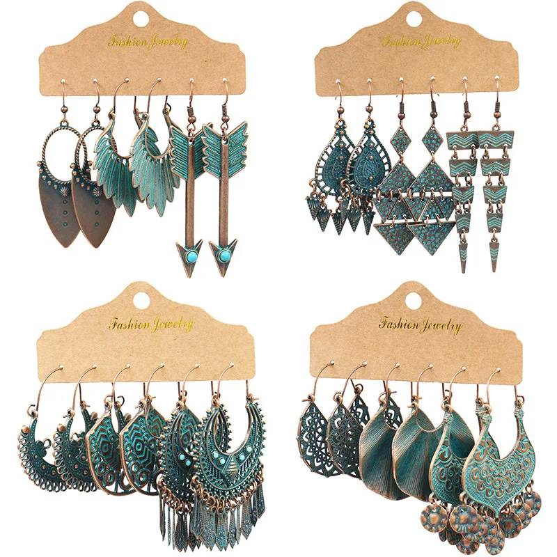 Vintage Bohemian Dangle Earrings Set For Women Long Hanging 2021 Trend Jewelry Female Gifts Wedding Charm Decoration Girls
Vintage Bohemian Dangle Earrings Set For Women Long Hanging 2021 Trend Jewelry Female Gifts Wedding Charm Decoration Girls