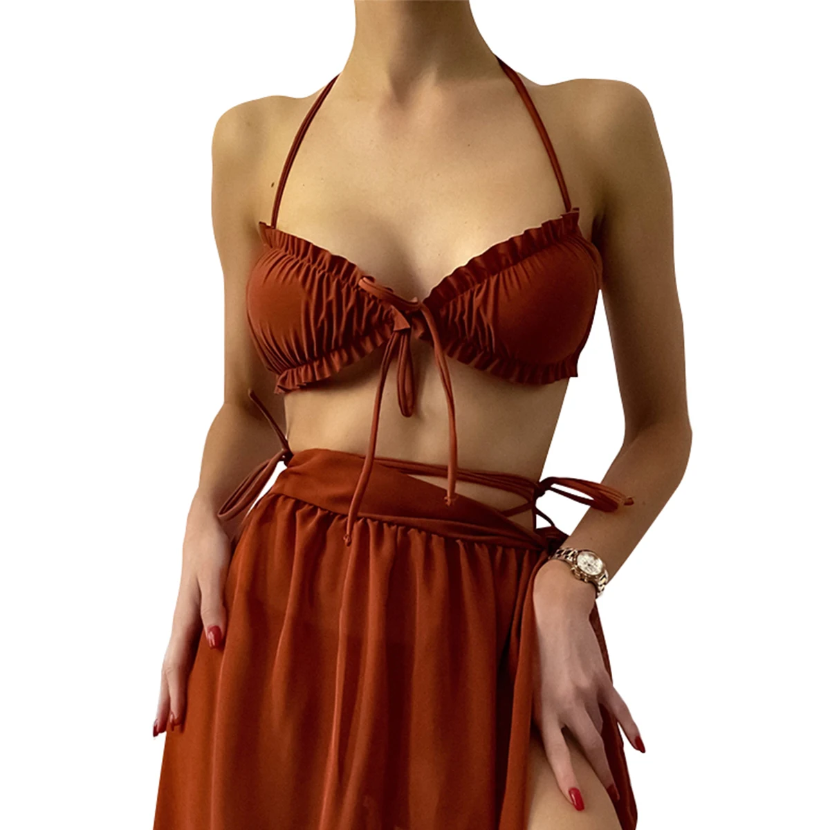 2021 European And American Ladies Split Swimsuit Sexy Pleated Three Piece Suit New Solid Color Bikini Summer Beach Surf Sport
2021 European And American Ladies Split Swimsuit Sexy Pleated Three Piece Suit New Solid Color Bikini Summer Beach Surf Sport