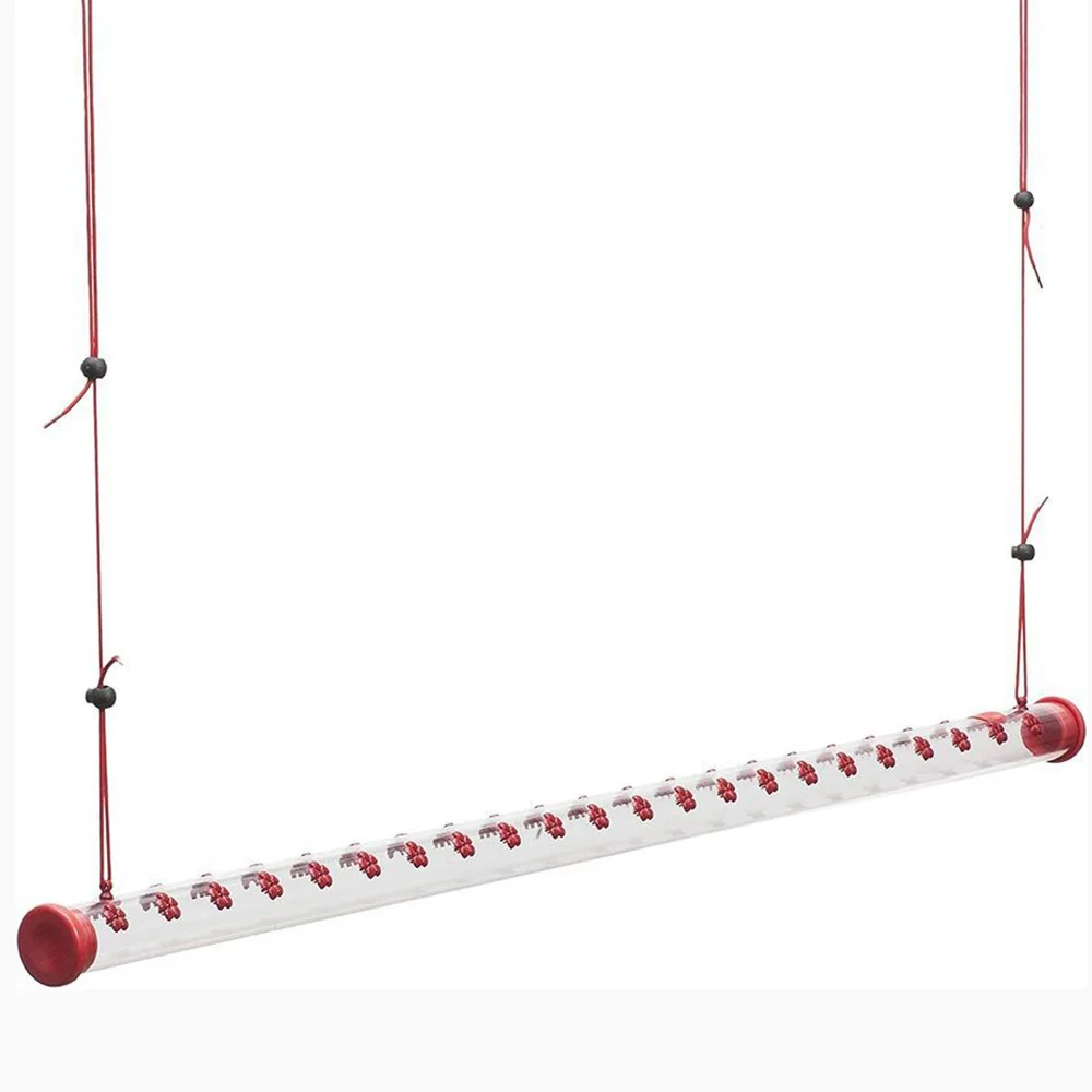 Hummingbird Feeder with Hole Birds Feeding Easy To Use Hummingbird Feeder Red Transparent Bird Feeding Pipe for Garden Outdoor 
Hummingbird Feeder with Hole Birds Feeding Easy To Use Hummingbird Feeder Red Transparent Bird Feeding Pipe for Garden Outdoor