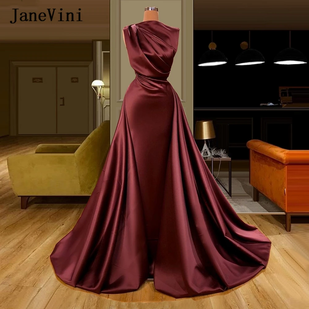 JaneVini 2020 Burgundy Muslim Simple Long Evening Dresses Pleat Satin Arabic Mermaid Dubai Plus Size Formal Dress Lange Jurken
JaneVini 2020 Burgundy Muslim Simple Long Evening Dresses Pleat Satin Arabic Mermaid Dubai Plus Size Formal Dress Lange Jurken