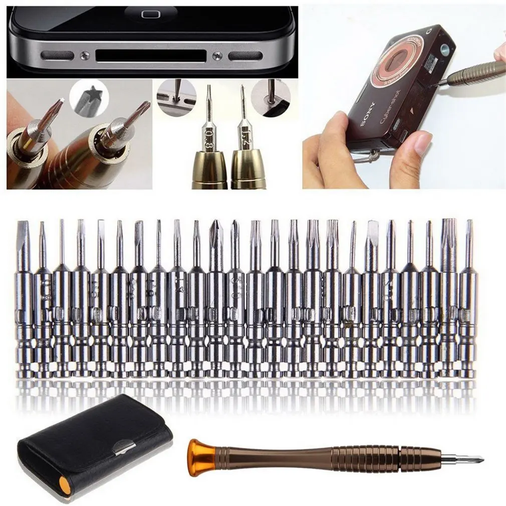 

25 In 1 Universal Torx Screwdriver Repair Tool Set For iPhone Cellphone Tablet PC Repair Opening Tool Kit Portable Compact