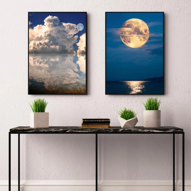 Nordic Sky Moon Seascape Canvas Painting Blue Posters Print Modern Decor Wall Art Pictures for Living Room Bedroom Dinning Room
Nordic Sky Moon Seascape Canvas Painting Blue Posters Print Modern Decor Wall Art Pictures for Living Room Bedroom Dinning Room