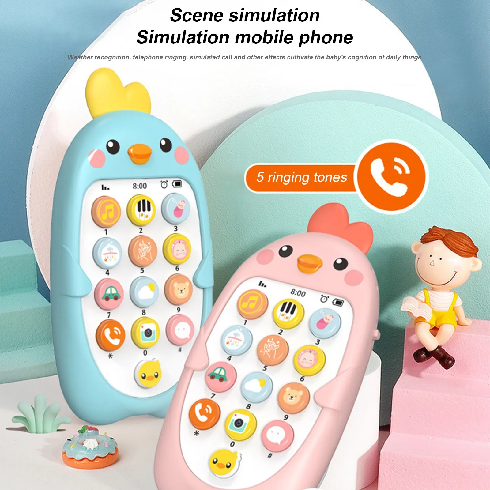 Baby Chick Cell Phone Toy,Light up,Music & Adjustable Volume Kids Play & Learn Fake Phone for Infant & Toddler,Preschool Games
Baby Chick Cell Phone Toy,Light up,Music & Adjustable Volume Kids Play & Learn Fake Phone for Infant & Toddler,Preschool Games