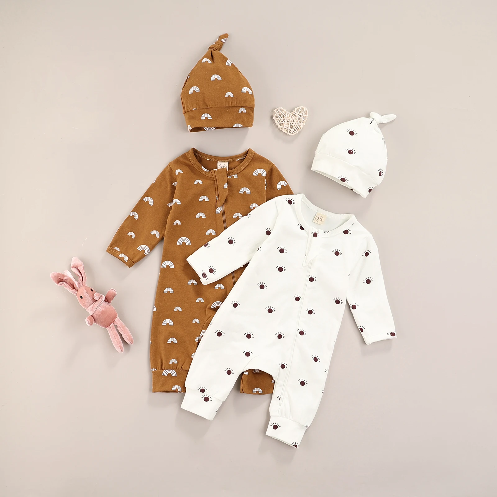 2Pcs Baby Clothing Newborn Romper Printed Long Sleeve Bodysuit Hat Toddler Girls Boys Spring Autumn Cotton Daily Jumpsuit 0-12M
2Pcs Baby Clothing Newborn Romper Printed Long Sleeve Bodysuit Hat Toddler Girls Boys Spring Autumn Cotton Daily Jumpsuit 0-12M