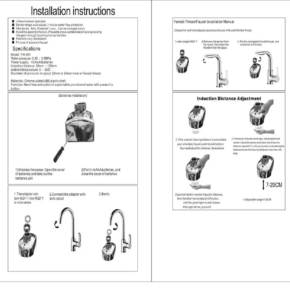Automatic Induction Touchless Water Saver Tap Nozzle Smart Faucet Sensor Water Energy Saving Device Aerators Kitchen Accessories
Automatic Induction Touchless Water Saver Tap Nozzle Smart Faucet Sensor Water Energy Saving Device Aerators Kitchen Accessories