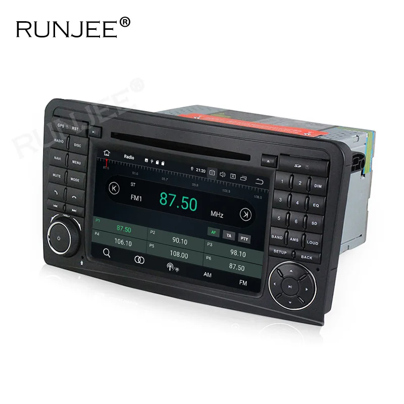 RUNJEE PX6 RK3399 ips DSP Автомобильный мультимедийный Авторадио для Mercedes Benz ML серии W164 GL SWC