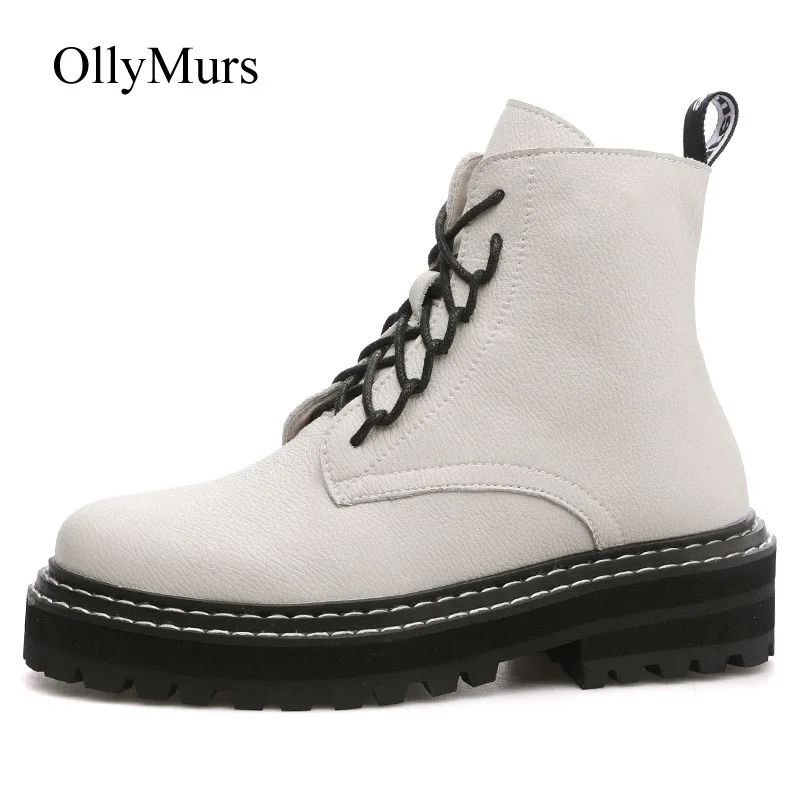 Casual Shoes Women Platform Martin Boots Real Leather Fashion Brand zapatos de mujer Ladies Chunky footware Abkle Boots Black
Casual Shoes Women Platform Martin Boots Real Leather Fashion Brand zapatos de mujer Ladies Chunky footware Abkle Boots Black