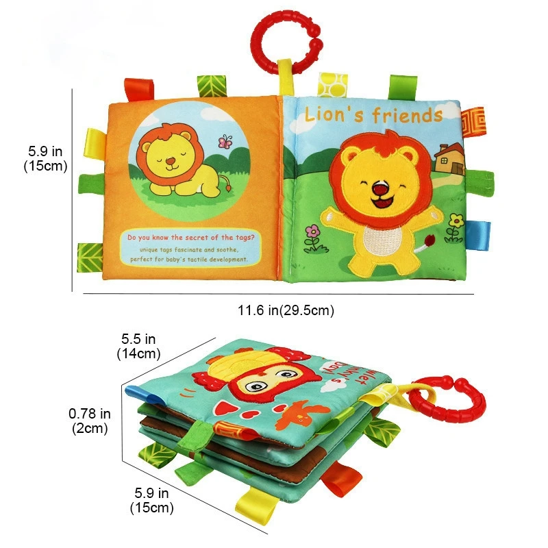 Cloth Books Baby Toys 0 12 Months Montessori Educational Soft Rattle Newborn Kid Children Development Animals Lions Fabric Books
Cloth Books Baby Toys 0 12 Months Montessori Educational Soft Rattle Newborn Kid Children Development Animals Lions Fabric Books