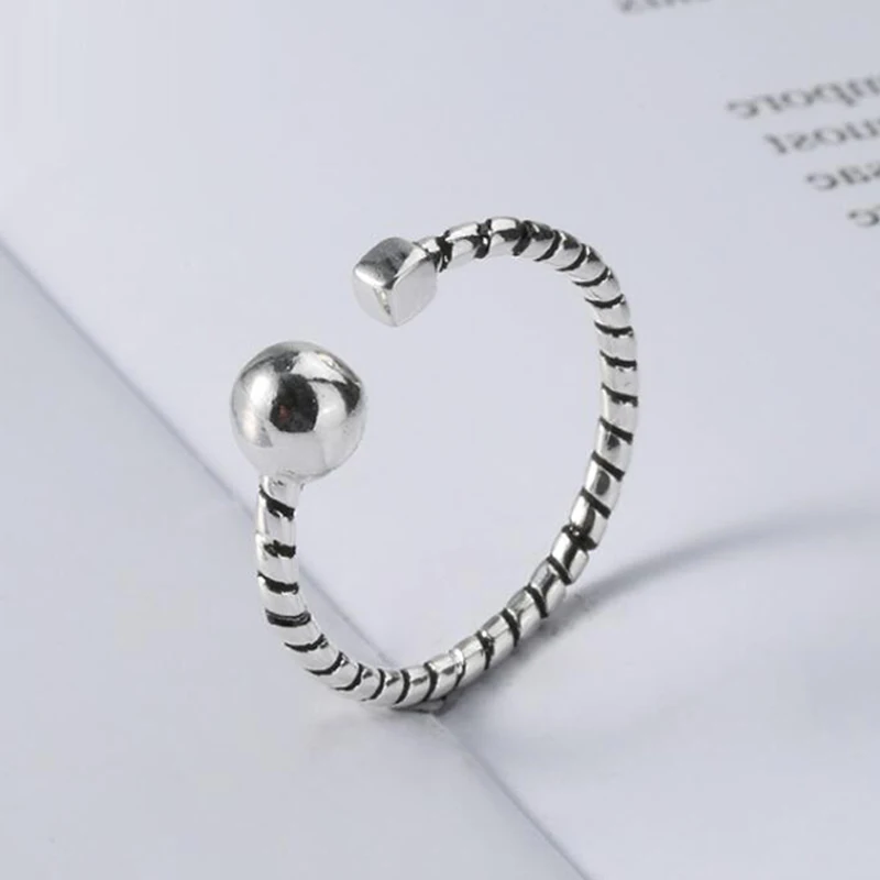 Trendy Minimalist Beads Adjustable Ring Real 925 Sterling Silver Fine Jewelry For Women Party Accessories Bijoux Gifts Wholesale
Trendy Minimalist Beads Adjustable Ring Real 925 Sterling Silver Fine Jewelry For Women Party Accessories Bijoux Gifts Wholesale