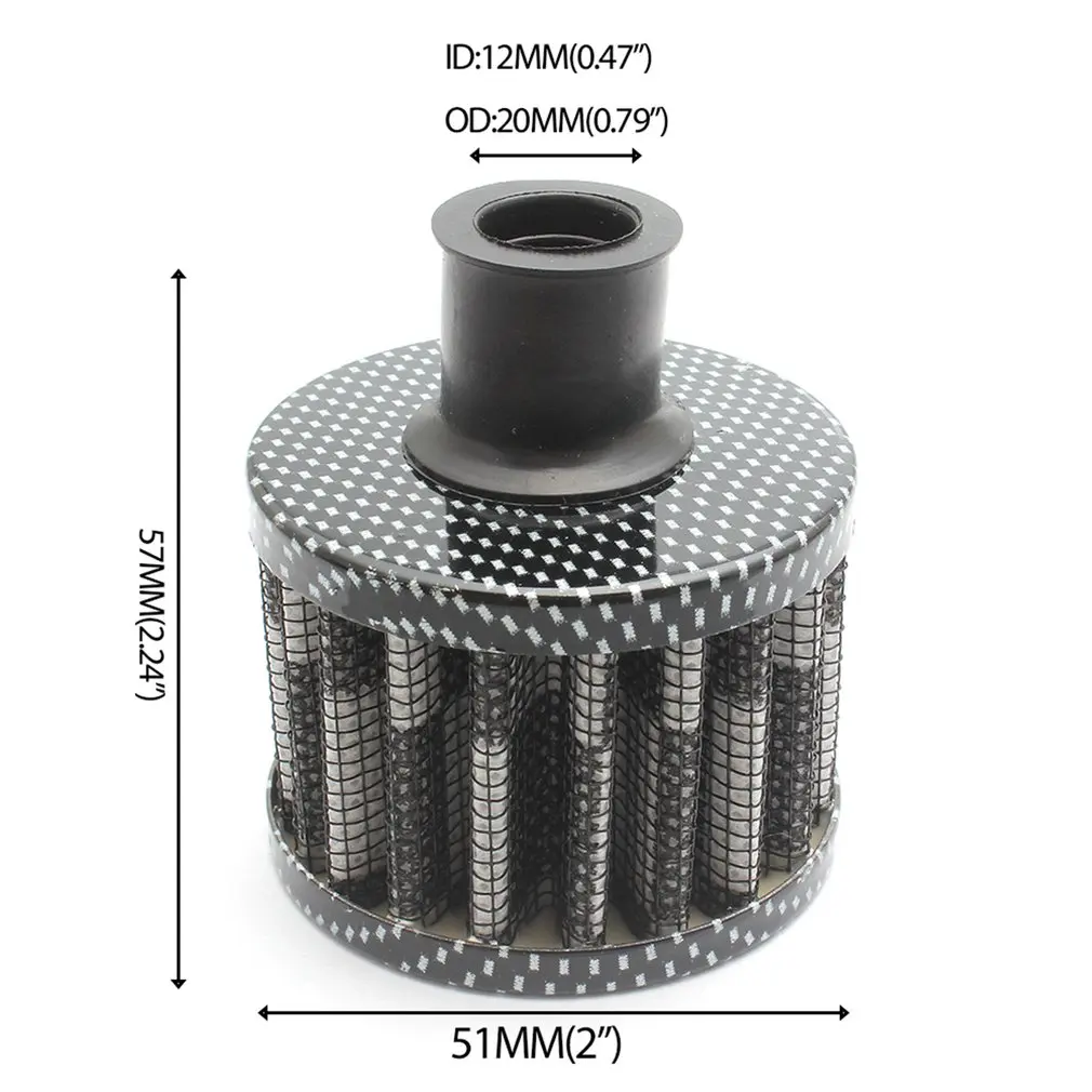 12mm Mini Cold Air Intake Filter Turbo Vent Crankcase Car Breather Valve Cover Air Filter Update Accessories
12mm Mini Cold Air Intake Filter Turbo Vent Crankcase Car Breather Valve Cover Air Filter Update Accessories
