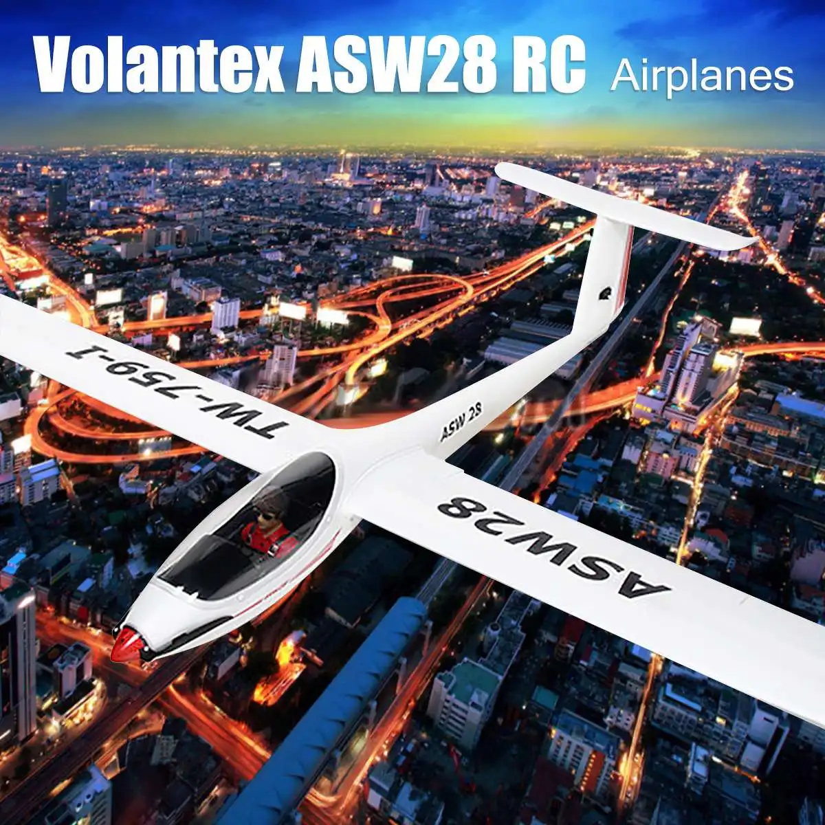 Volantex ASW28 ASW-28 2540mm Wingspan EPO Sailplane RC Airplane PNP Aircraft Outdoor Toys Remote Control Models
Volantex ASW28 ASW-28 2540mm Wingspan EPO Sailplane RC Airplane PNP Aircraft Outdoor Toys Remote Control Models