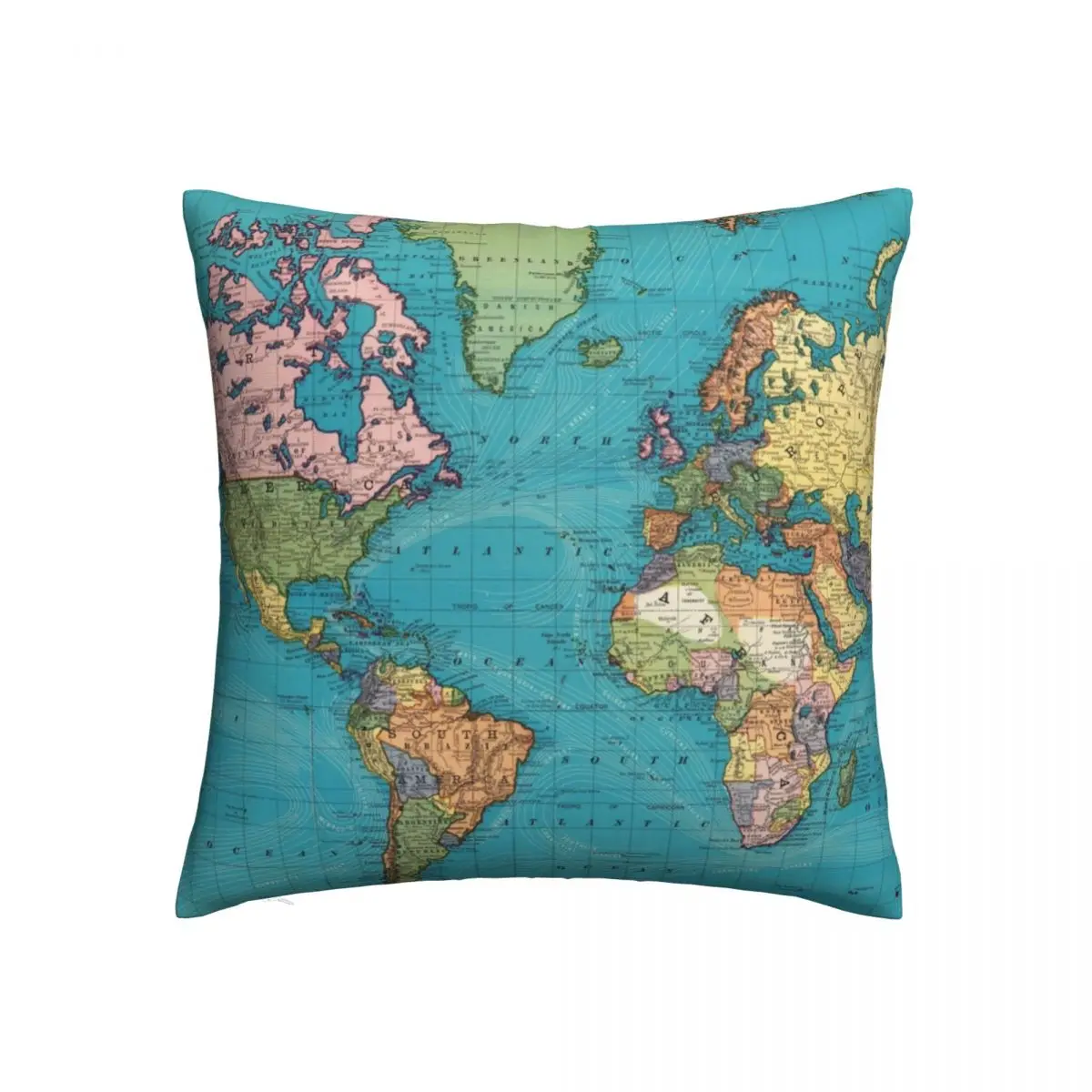 World Map Pillow Case Vintage Map of The World Square Polyester Pillowcase Home Decor Zipper Summer Cover
World Map Pillow Case Vintage Map of The World Square Polyester Pillowcase Home Decor Zipper Summer Cover