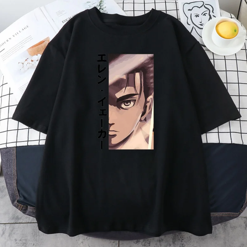 Camiseta de tamanho grande com estampa de attack on titan, camiseta feminina gráfica de mangá, rua, hip hop, com gola em o,
Camiseta de tamanho grande com estampa de attack on titan, camiseta feminina gráfica de mangá, rua, hip hop, com gola em o,