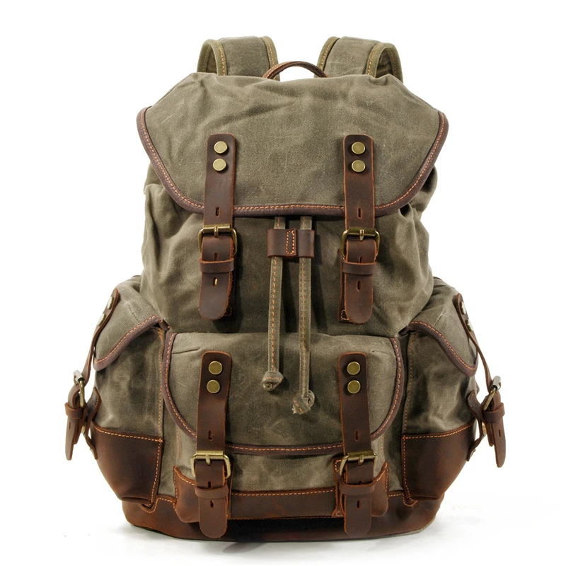 Waterproof Waxed Canvas Backpack Men Backpacks Leisure Rucksack Travel School Bag Laptop Bagpack men vintage shoulder bookbags
Waterproof Waxed Canvas Backpack Men Backpacks Leisure Rucksack Travel School Bag Laptop Bagpack men vintage shoulder bookbags