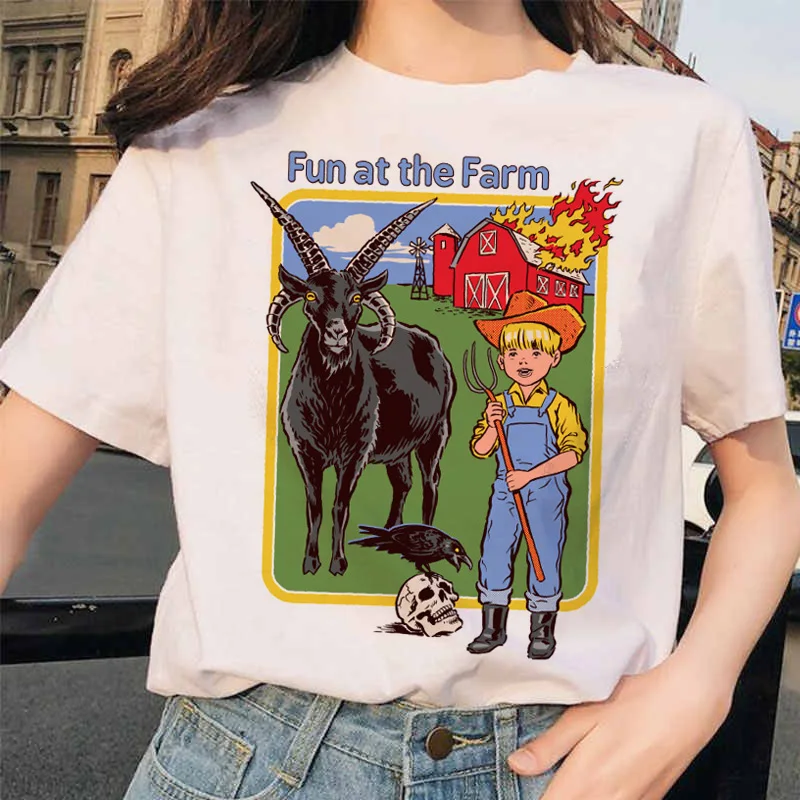White Art Flower Arrangement Classical Funny Demon Alien Farm Print Ladies Short Sleeve Crazy Comics Pure Cotton Simple T-shirt
White Art Flower Arrangement Classical Funny Demon Alien Farm Print Ladies Short Sleeve Crazy Comics Pure Cotton Simple T-shirt