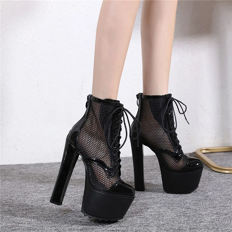 Mesh Martin Boots For Women's 2020 Summer Thin Cut Out Lace Up Mona Platform 16cm Shoes Thick Heel Super High Cool Women
Mesh Martin Boots For Women's 2020 Summer Thin Cut Out Lace Up Mona Platform 16cm Shoes Thick Heel Super High Cool Women