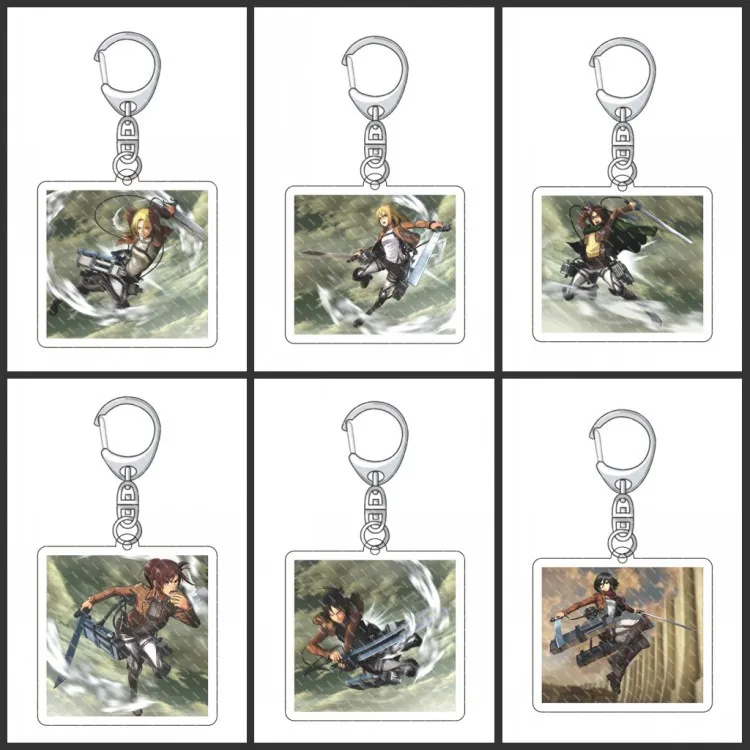 Cartoon Attack on Titan Keychain Anime Comic Classic Figure Eren Jäger Mikasa Ackerman Keyring Kawaii Model Acrylic Trinket
Cartoon Attack on Titan Keychain Anime Comic Classic Figure Eren Jäger Mikasa Ackerman Keyring Kawaii Model Acrylic Trinket