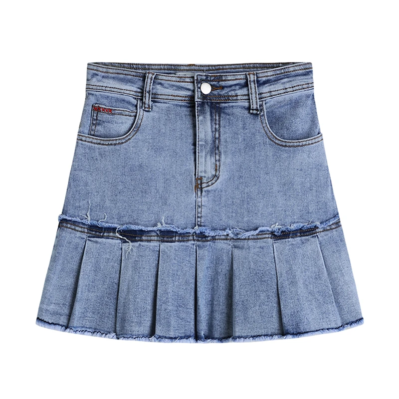 Spring And Summer New Denim Skirt Ruffles Jeans Women High Waist Bottom Female Casual Pleated Micro Mini Skirts For Girls Sexy
Spring And Summer New Denim Skirt Ruffles Jeans Women High Waist Bottom Female Casual Pleated Micro Mini Skirts For Girls Sexy