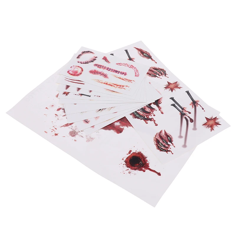 11PCS Waterproof Waterproof Temporary Tattoo Sticker Halloween Terror Wound Realistic Blood Injury Scar Fake Tattoo Sticker
11PCS Waterproof Waterproof Temporary Tattoo Sticker Halloween Terror Wound Realistic Blood Injury Scar Fake Tattoo Sticker