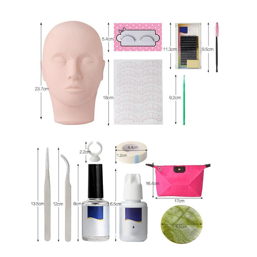 Накладные ресницы для практических занятий набор макияжа головы манекена
