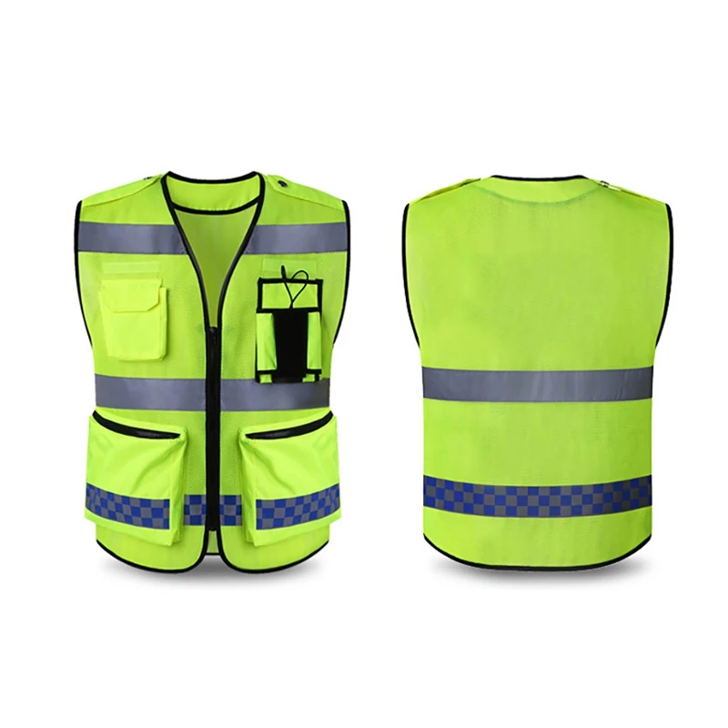 High Visibility Reflective Safety Work Vest Reflective Vest Work Night Running Safety Vest