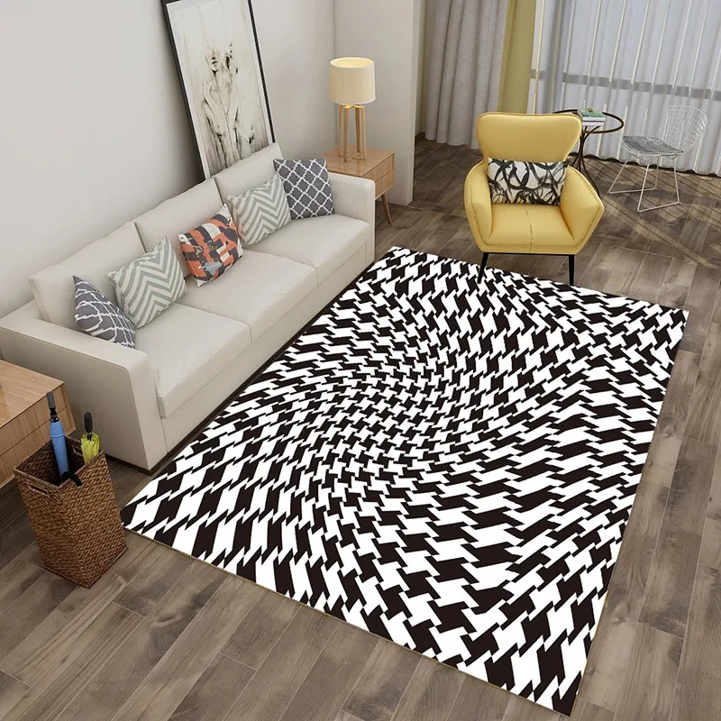 3D Vortex Illusion Black White Carpet Areas Rug Non-slip Floor Mat Rug Abstract Geometric Optical Living Room Bedroom Halloween
3D Vortex Illusion Black White Carpet Areas Rug Non-slip Floor Mat Rug Abstract Geometric Optical Living Room Bedroom Halloween
