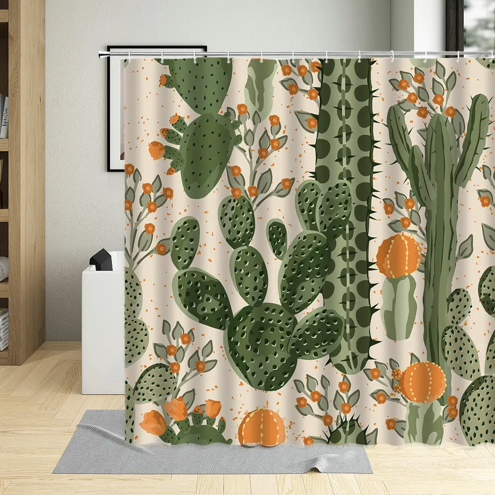 Green Cactus Shower Curtains Waterproof Polyester Fabric Bathroom Curtains Cartoons Tropical Plants Bathtub Screens Home Decor
Green Cactus Shower Curtains Waterproof Polyester Fabric Bathroom Curtains Cartoons Tropical Plants Bathtub Screens Home Decor