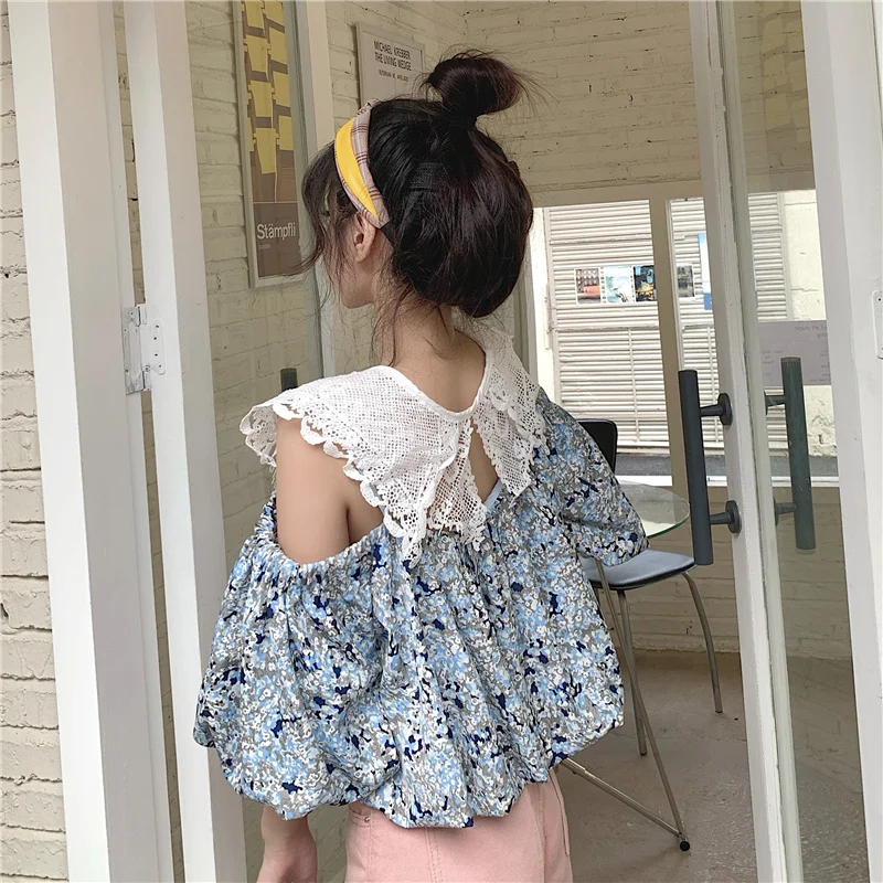2021 Summer High Waist Short Strapless Lady Shirt Women French Floral Puff Sleeve Women Top Fashion Lace Collar Pullover Blouse
2021 Summer High Waist Short Strapless Lady Shirt Women French Floral Puff Sleeve Women Top Fashion Lace Collar Pullover Blouse