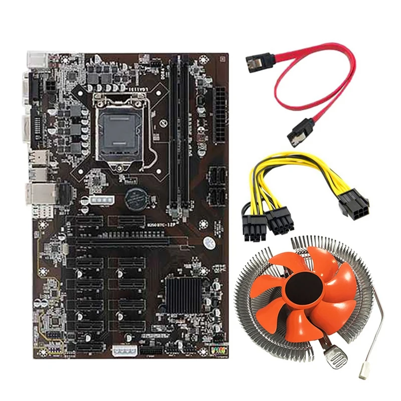 NEW-BTC B250 Mining Motherboard 12P Graphics Slot LGA 1151 DDR4 RAM SATA3.0 USB3.0 with 6 to 8Pin (6+2) Power Cable+CPU Fan
NEW-BTC B250 Mining Motherboard 12P Graphics Slot LGA 1151 DDR4 RAM SATA3.0 USB3.0 with 6 to 8Pin (6+2) Power Cable+CPU Fan