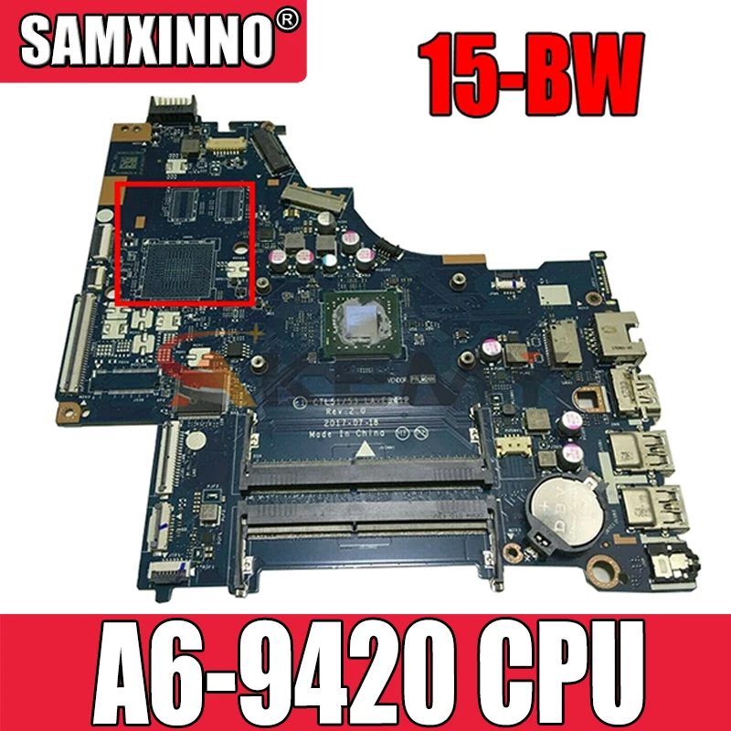 Высокое качество для HP PAVILION 15-BW серии Материнская плата ноутбука CTL51/53 LA-E841P DDR4 с A9-9420 Процессор мб 100% тестирование Быстрая доставка
Высокое качество для HP PAVILION 15-BW серии Материнская плата ноутбука CTL51/53 LA-E841P DDR4 с A9-9420 Процессор мб 100% тестирование Быстрая доставка