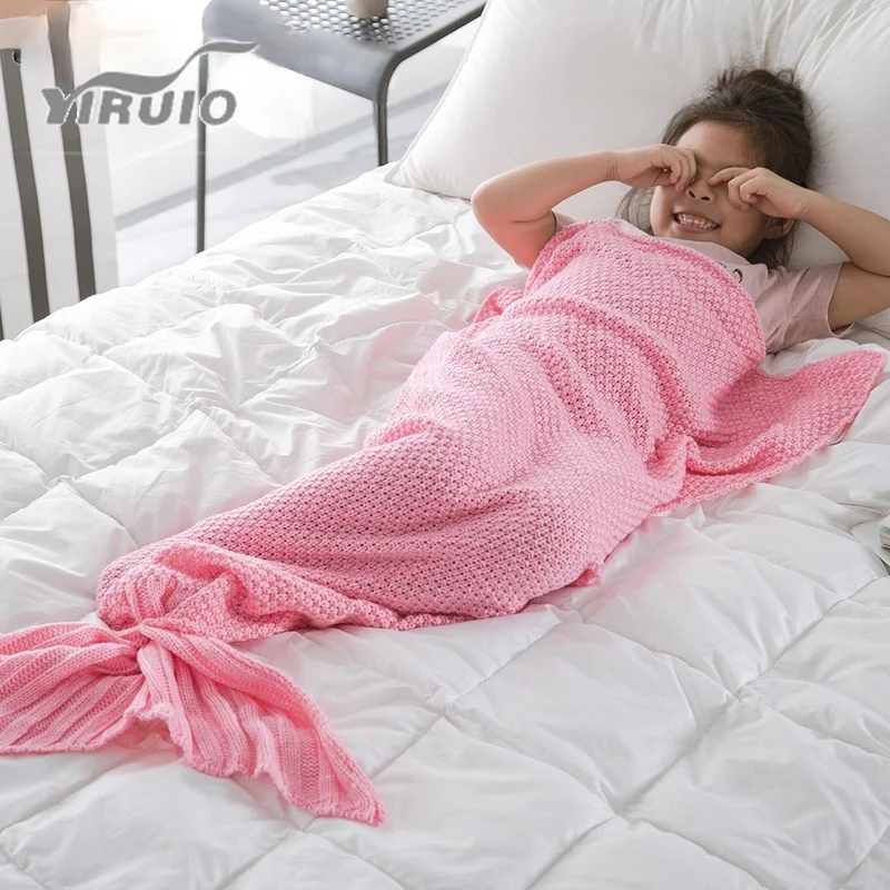 YIRUIO Kid Crochet Mermaid Tail Blanket Super Soft Knitted Children Mermaid Blanket For Sofa Bed Cashmere Feel Warm Blanket
YIRUIO Kid Crochet Mermaid Tail Blanket Super Soft Knitted Children Mermaid Blanket For Sofa Bed Cashmere Feel Warm Blanket