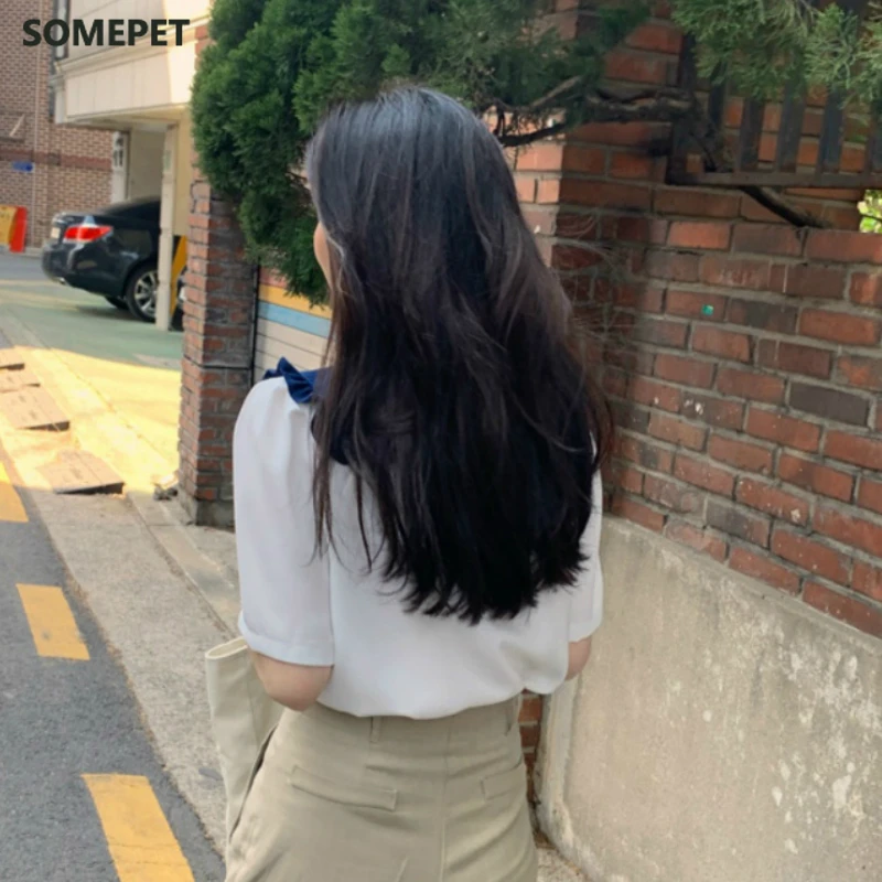 Women Shirts Collar Blouses Sweet Girls Retro Ruffles Loose Single Breasted All-match Simple Stylish
Women Shirts Collar Blouses Sweet Girls Retro Ruffles Loose Single Breasted All-match Simple Stylish