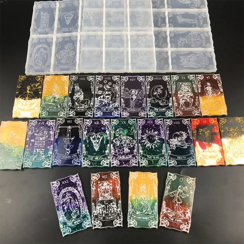 Playing Game Cards Epoxy Resin Mold Divination Cards Silicone Mould DIY Crafts Jewelry Decoration Casting Tool
Playing Game Cards Epoxy Resin Mold Divination Cards Silicone Mould DIY Crafts Jewelry Decoration Casting Tool