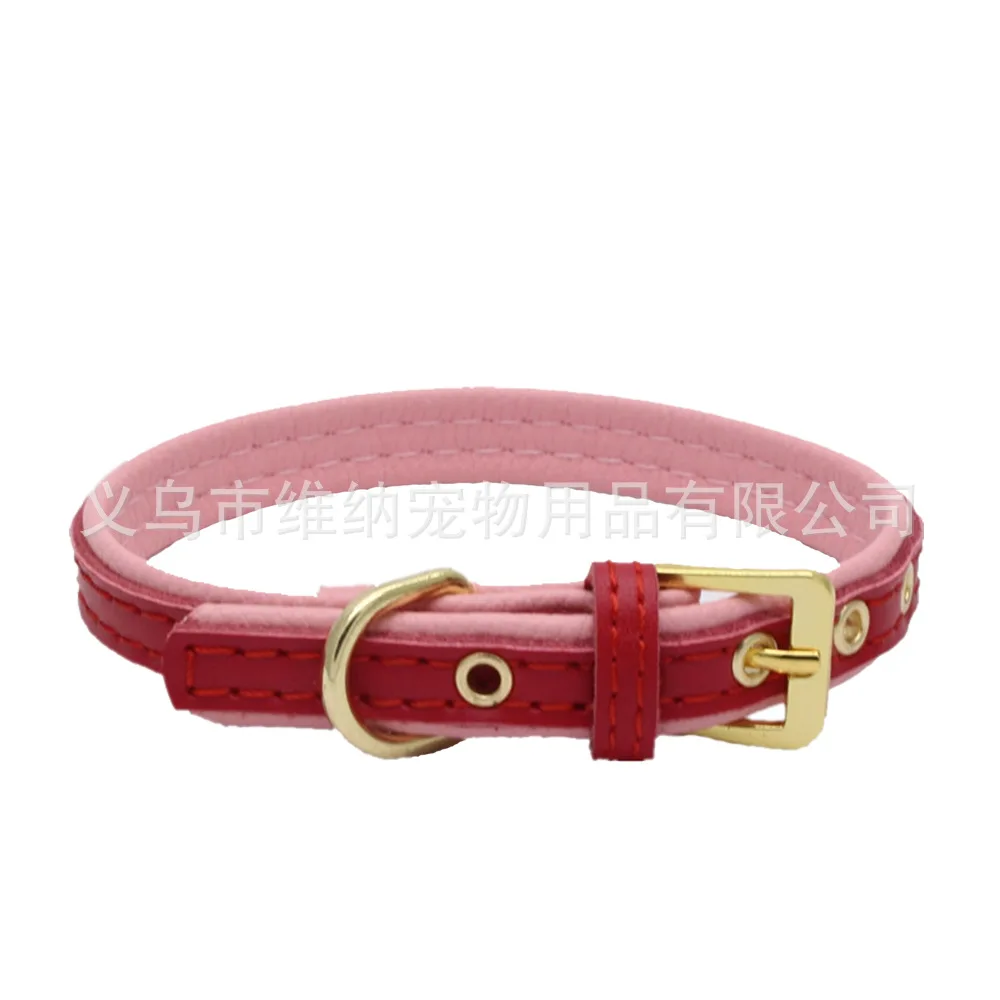 The new leather collar more comfortable PU substrate dog collars golden accessories chain pet collars
The new leather collar more comfortable PU substrate dog collars golden accessories chain pet collars