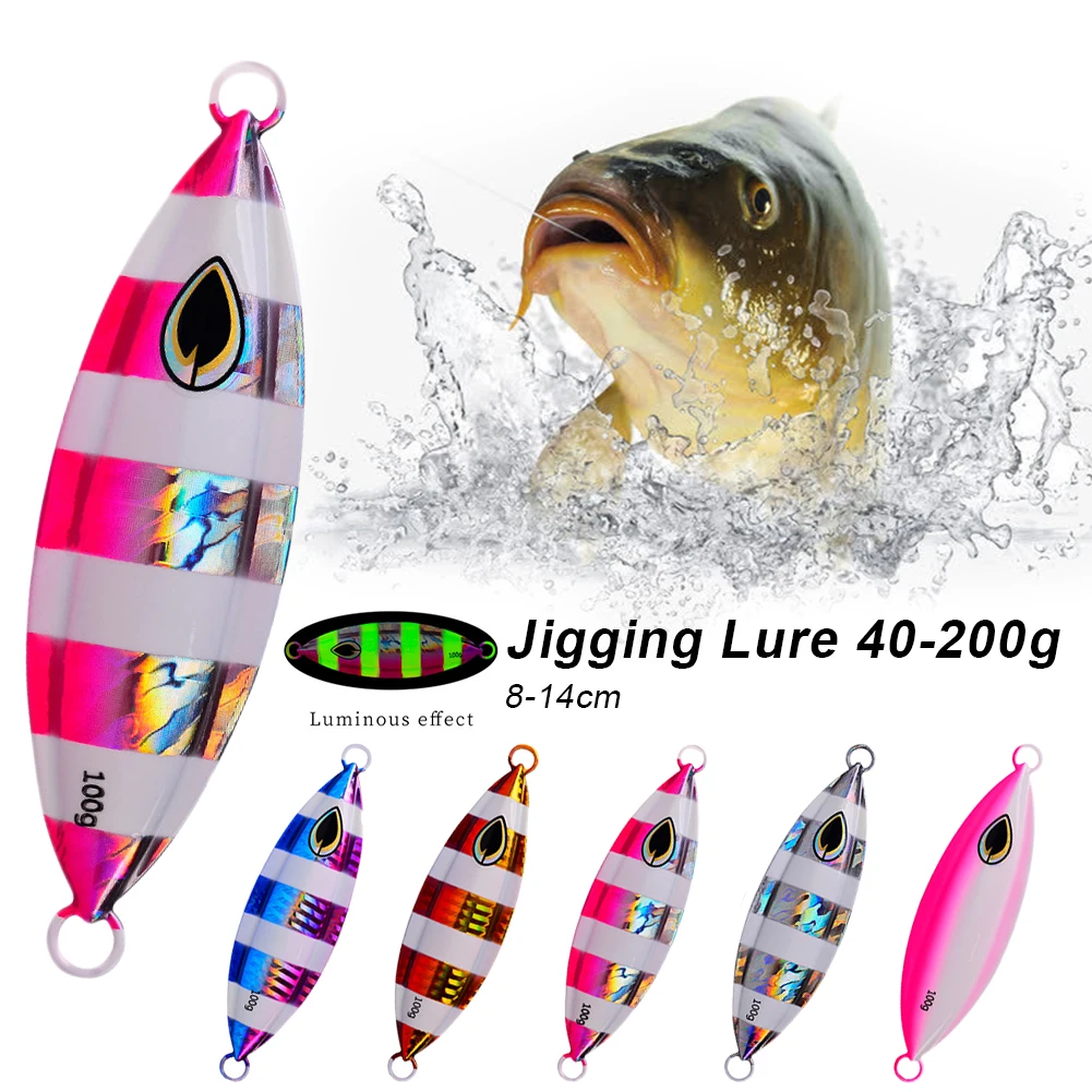 40g-200g Slow Jigging Metal Fishing Bait Luminous Sinking Fishing Lures Hard Bait Glow in the Dark for Fising
40g-200g Slow Jigging Metal Fishing Bait Luminous Sinking Fishing Lures Hard Bait Glow in the Dark for Fising