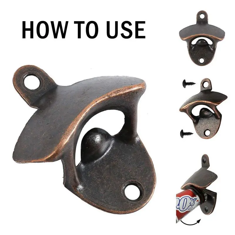 10 Pack Bottle Opener Wall Mounted Rustic Beer Opener Set Vintage Look with Mounting Screws for Kitchen Cafe Bars
10 Pack Bottle Opener Wall Mounted Rustic Beer Opener Set Vintage Look with Mounting Screws for Kitchen Cafe Bars