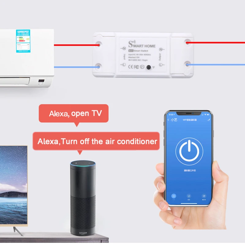 Смарт-устройство Tuya с поддержкой Wi-Fi и голосовым управлением 
Смарт-устройство Tuya с поддержкой Wi-Fi и голосовым управлением