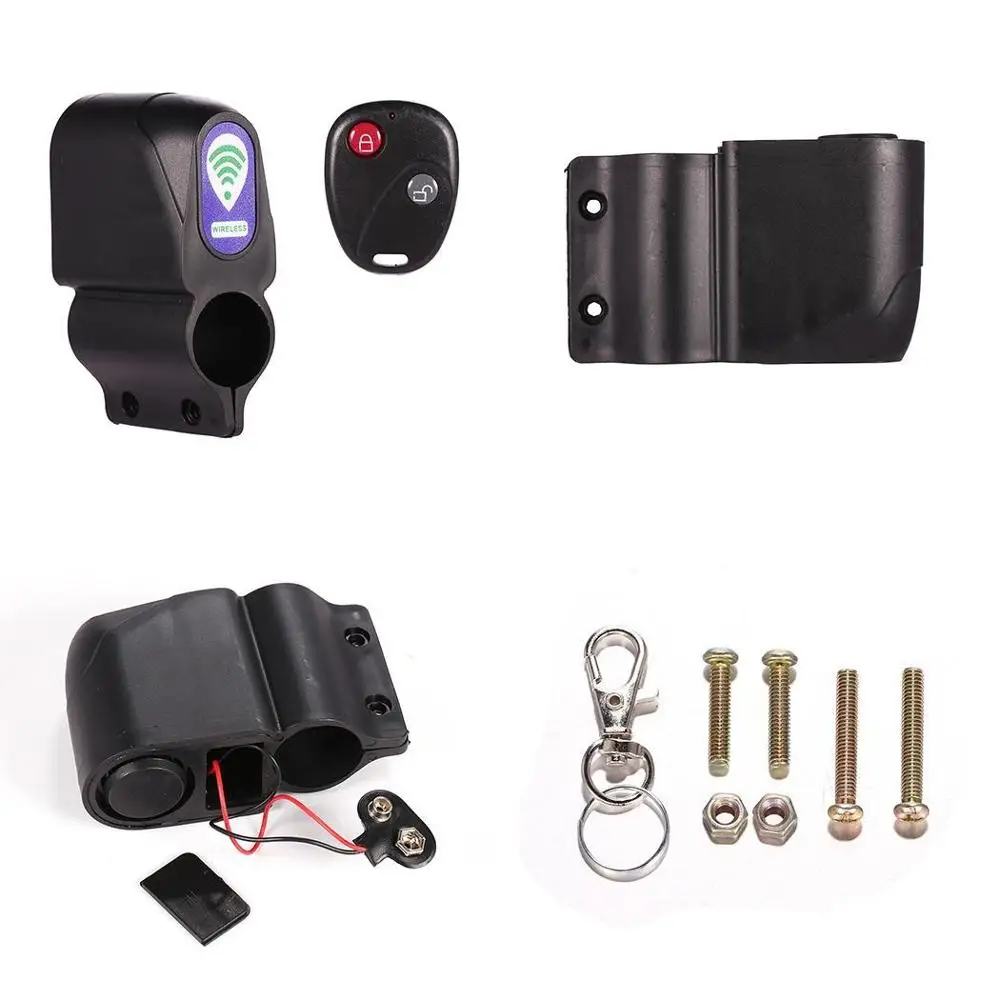 Anti-theft Bike Lock Cycling Security Lock Wireless Remote Control Vibration Alarm 105dB Bicycle Alarm bicycle lock
