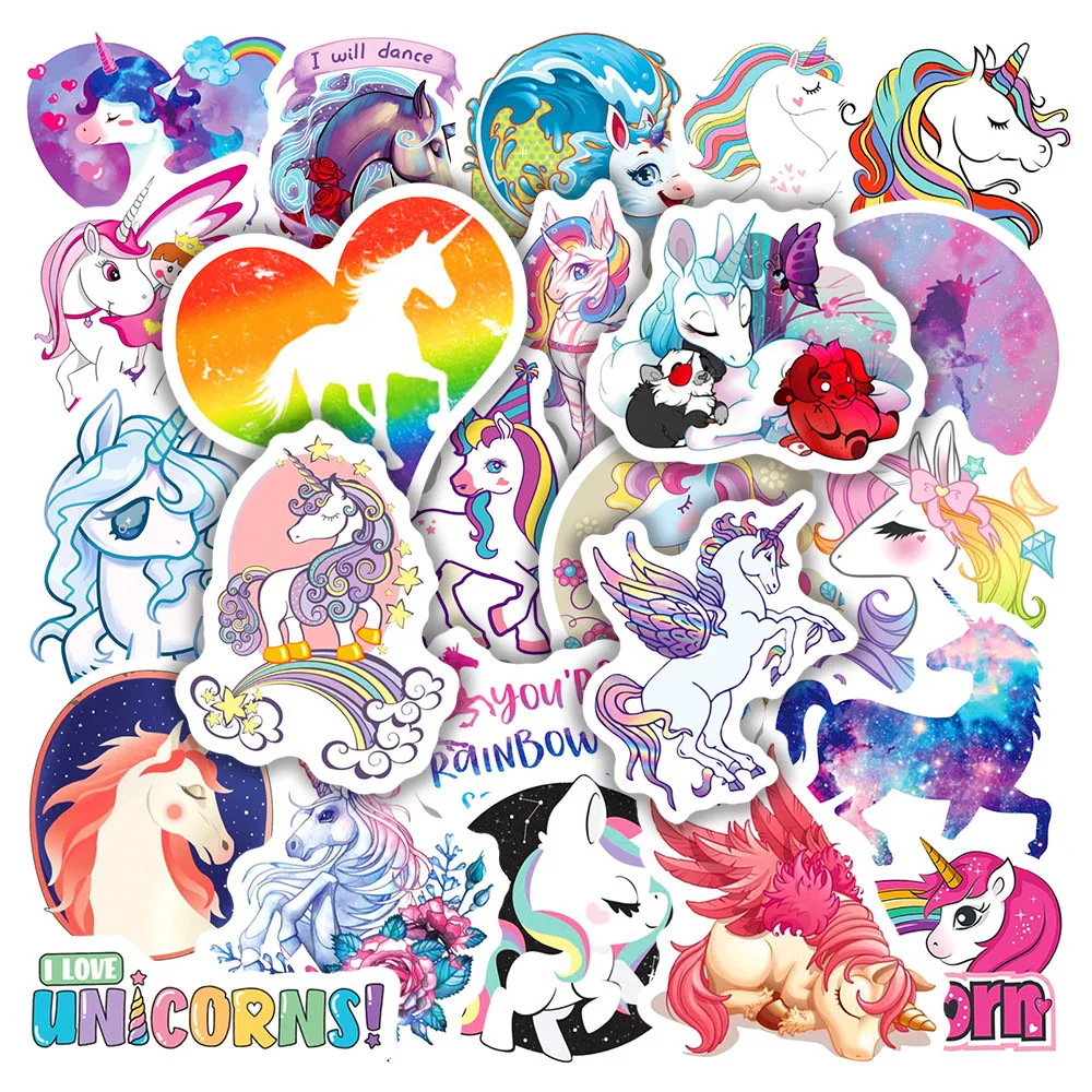 10/50Pcs Cartoon Unicorn Horse Sticker for Suitcase Guitar Bumper Skateboard Waterproof Cute Decals Stickers Toys
10/50Pcs Cartoon Unicorn Horse Sticker for Suitcase Guitar Bumper Skateboard Waterproof Cute Decals Stickers Toys