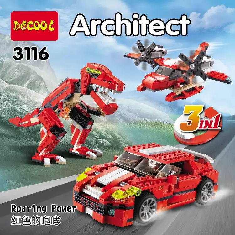 DECOOL City Architect 3 in 1 Creator Roaring Power Building Blocks Bricks Model Kids Toys 31024 christmas birthday Gifts
DECOOL City Architect 3 in 1 Creator Roaring Power Building Blocks Bricks Model Kids Toys 31024 christmas birthday Gifts