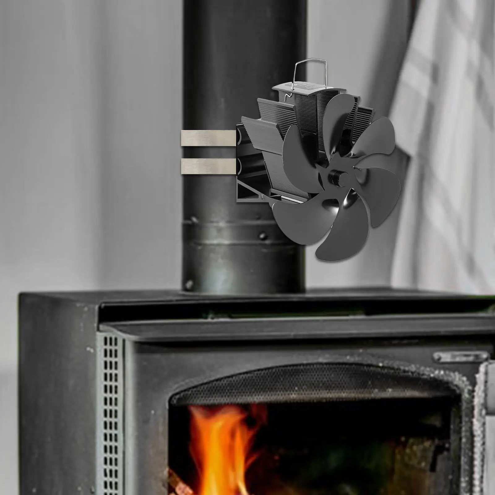 6 Blades Fireplace Heat Powered Stove Fan Log Wood Burner Home Fireplace Fan Efficient Heat Distribution
6 Blades Fireplace Heat Powered Stove Fan Log Wood Burner Home Fireplace Fan Efficient Heat Distribution