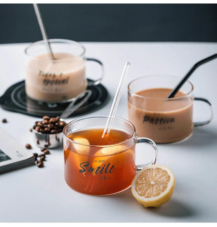 Wholesale Creative Letter Glass Large Mug with Handle Office Home Dessert Oatmeal Coffee Breakfast Heat-Resistant Crystal Mug
Wholesale Creative Letter Glass Large Mug with Handle Office Home Dessert Oatmeal Coffee Breakfast Heat-Resistant Crystal Mug