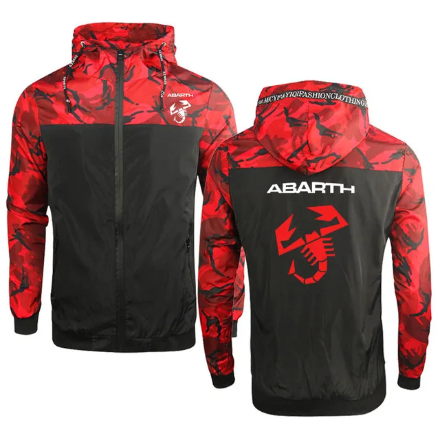 Новые мужские толстовки на весну и осень, камуфляжный свитшот с принтом логотипа автомобиля Abarth, модная мужская куртка на молнии, толстовка, одежда
Новые мужские толстовки на весну и осень, камуфляжный свитшот с принтом логотипа автомобиля Abarth, модная мужская куртка на молнии, толстовка, одежда