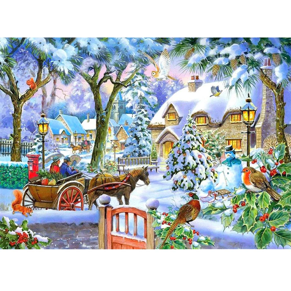Алмазная 5D мозаика для творчества Snow house christmas, вышивка, полная выкладка, квадратная, круглая, ручная работа
Алмазная 5D мозаика для творчества Snow house christmas, вышивка, полная выкладка, квадратная, круглая, ручная работа