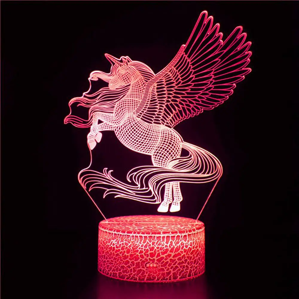 remote control or touch control 3D LED night light unicorn table lamp Christmas home decoration cute birthday gift for children
remote control or touch control 3D LED night light unicorn table lamp Christmas home decoration cute birthday gift for children